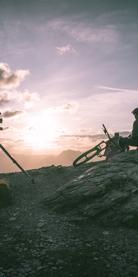 Filmaufnahme bei Sonnenaufgang Filmaufnahme bei Sonnenaufgang