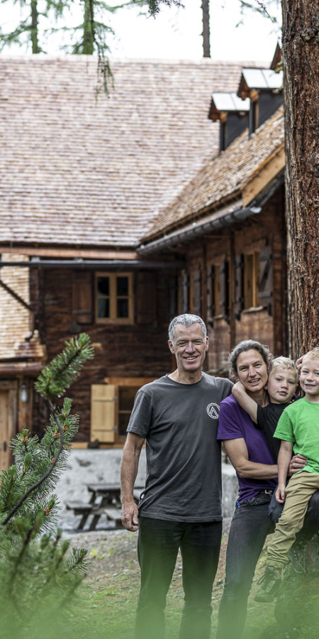 Familie Naue betreibt die Chamanna Cluozza im Schweizer Nationalpark.