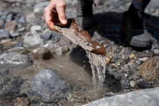 Especially in riverbeds he finds many a treasure.