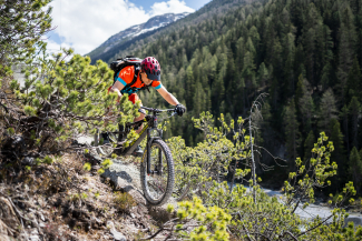 René at his hobby, mountain biking.