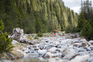 René exploring the Val S-charl. It is almost a kind of meditation, as he calls it.