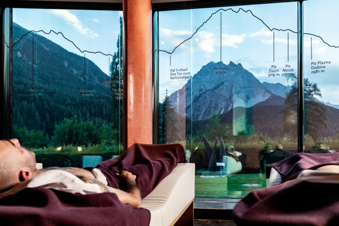 Ruheraum im Römisch-Irischen-Bad Bogn Engiadina Scuol. Ruheraum im Römisch-Irischen-Bad Bogn Engiadina Scuol.
